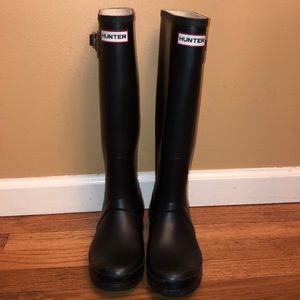 Black Tall Hunter Boots